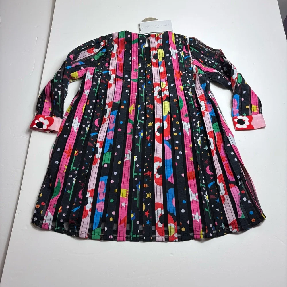 New! Stella McCartney pleated long sleeve dress